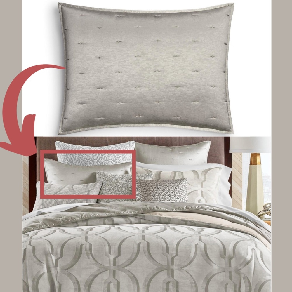 NIB Hotel Collection Primativa Quilted (1) Standard Sham Pillow Case - Picture 12 of 12